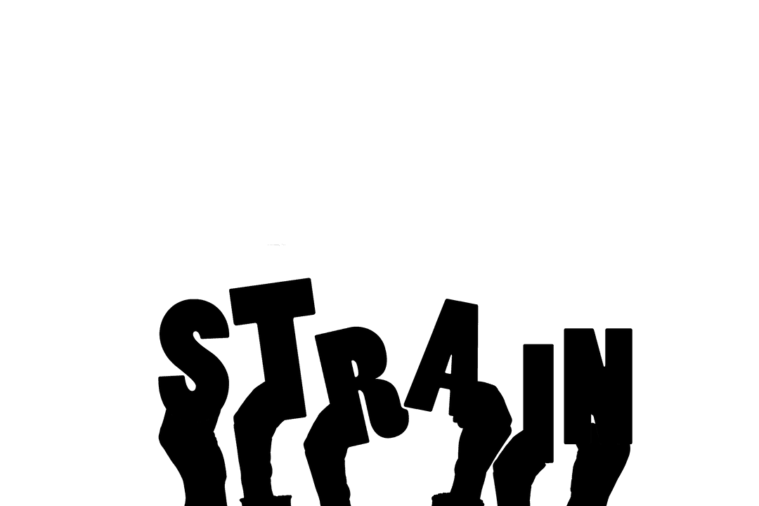 Strain Text Overlay on Transparent Background PNG