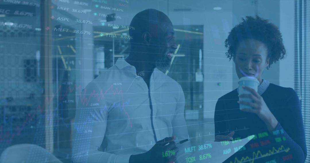 Business Professionals Discussing Financial Analytics