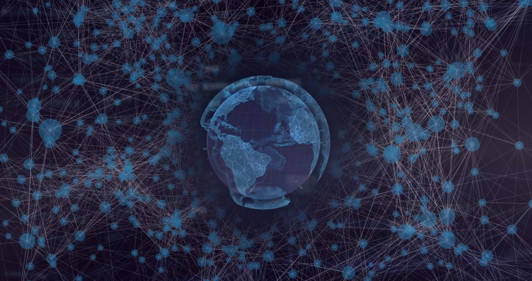 Global Networking Connections Over Digitized Earth