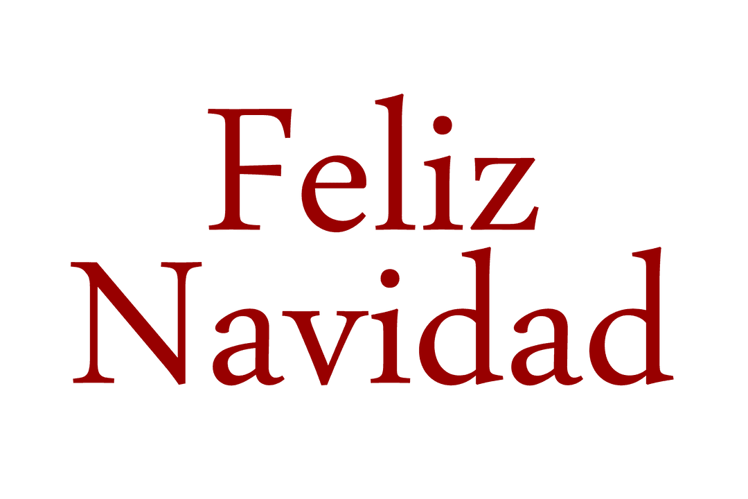 Feliz Navidad Digital Text on Transparent Background