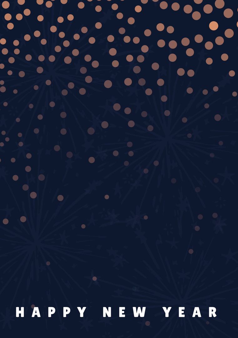 Happy New Year Fireworks Celebratory Card Design - Download Free Stock Templates Pikwizard.com