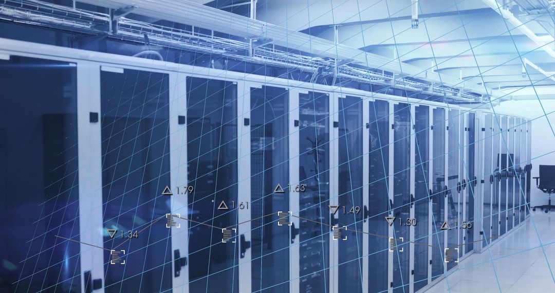 AI Data Visualization in Modern Server Room
