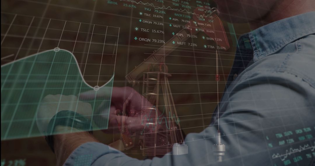 Musician Analyzing Digital Data While Tuning Guitar