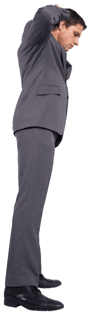 Caucasian Businessman in Thought Transparent Background