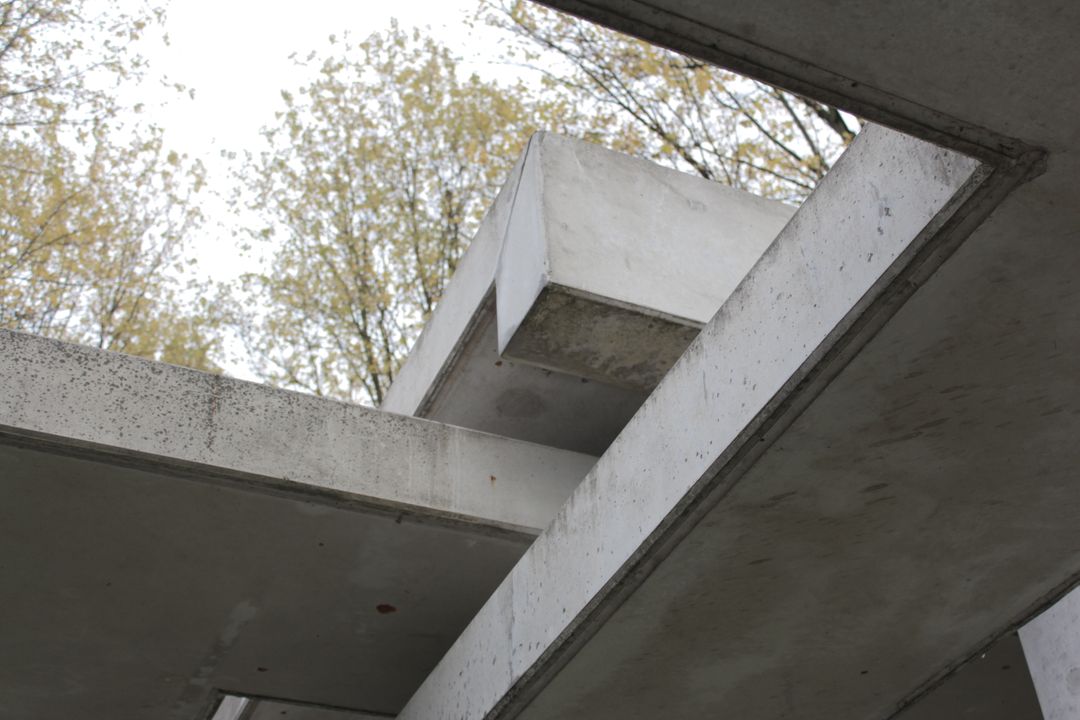 Abstract Architectural Concrete Structure with Geometric Lines - Free Images, Stock Photos and Pictures on Pikwizard.com