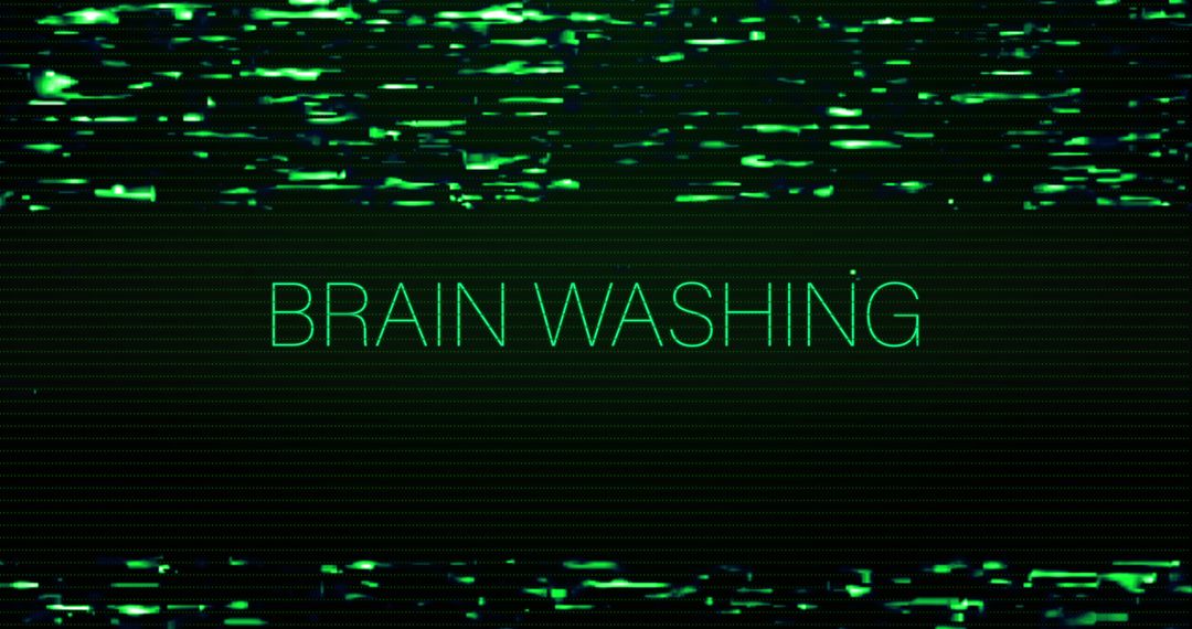 Digital Interference Banner with Text 'Brain Washing' - Free Images, Stock Photos and Pictures on Pikwizard.com