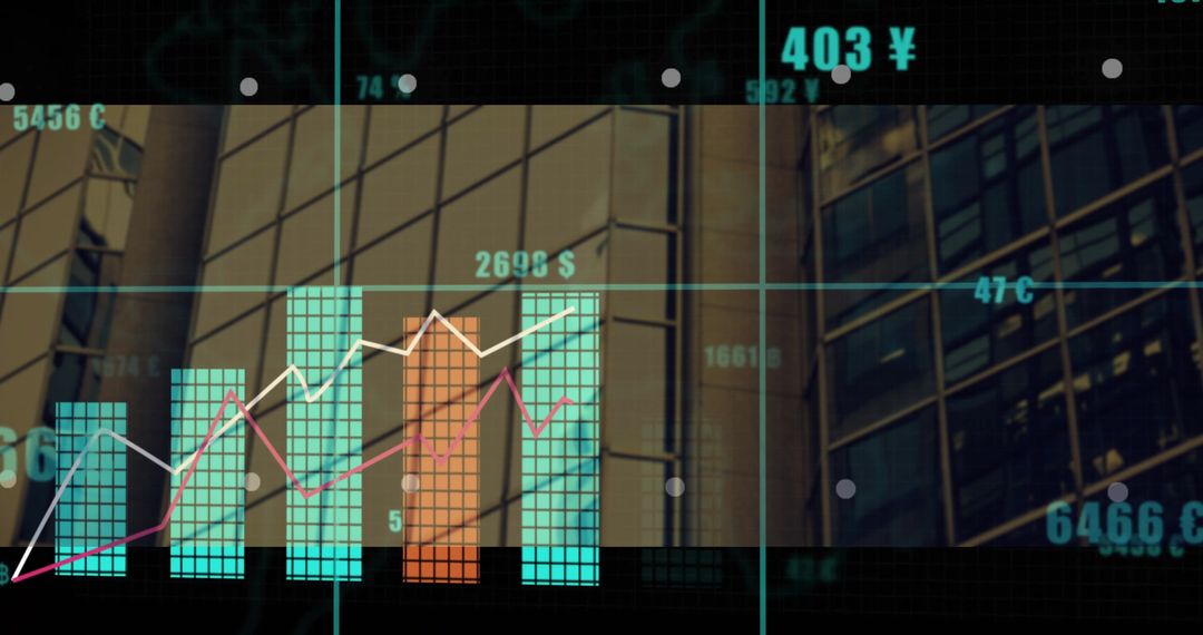 Modern Financial Data Visualization on Urban Facade