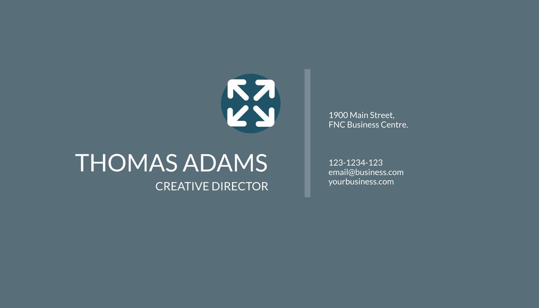 Minimalist Business Card for Creative Director Networking - Download Free Stock Templates Pikwizard.com