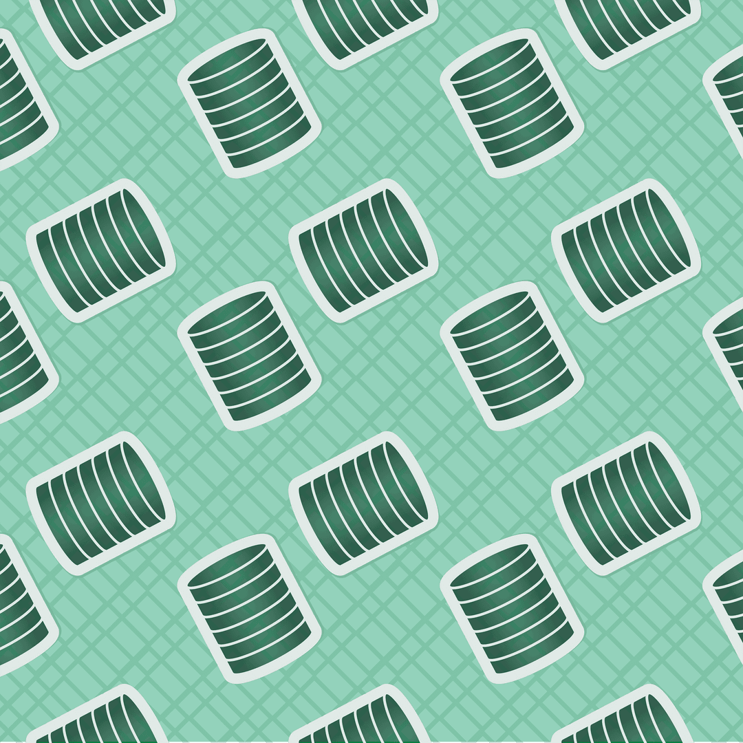 Seamless Green Discs Pattern on Transparent Background