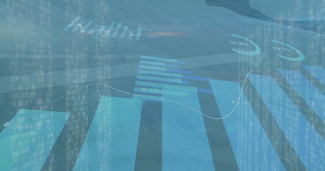 Futuristic Dashboard with Analytics and Digital Interface