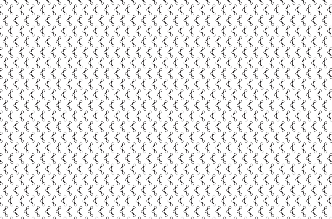 Seamless Black Shapes Pattern on Transparent Background