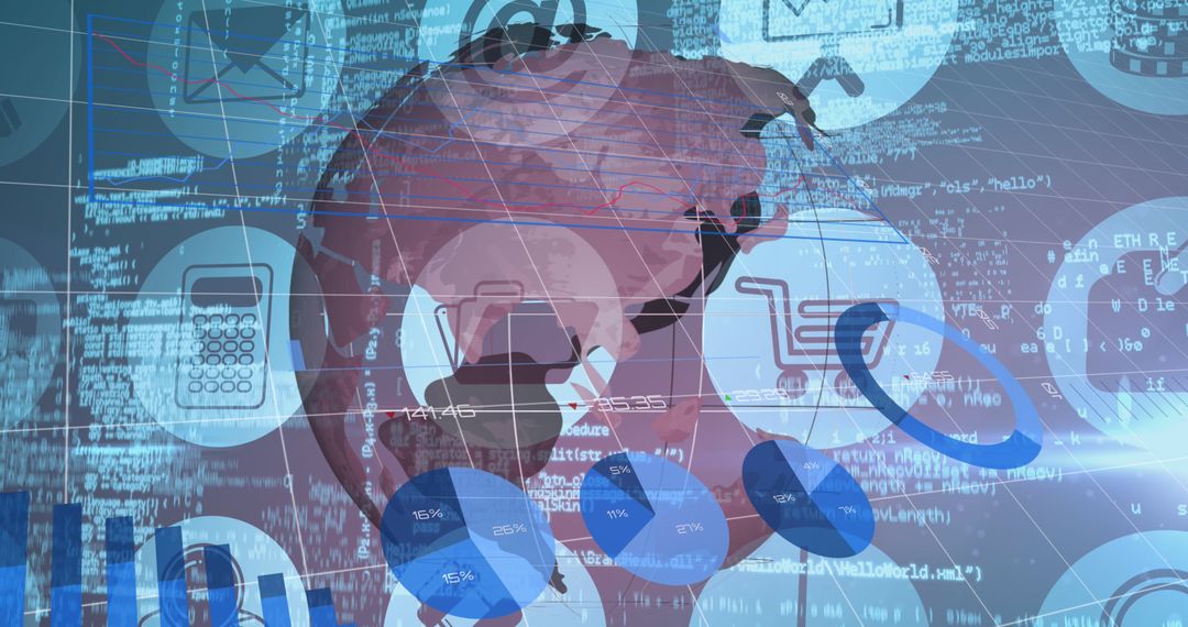 global financial data driven analysis with technology interface - Free Images, Stock Photos and Pictures on Pikwizard.com