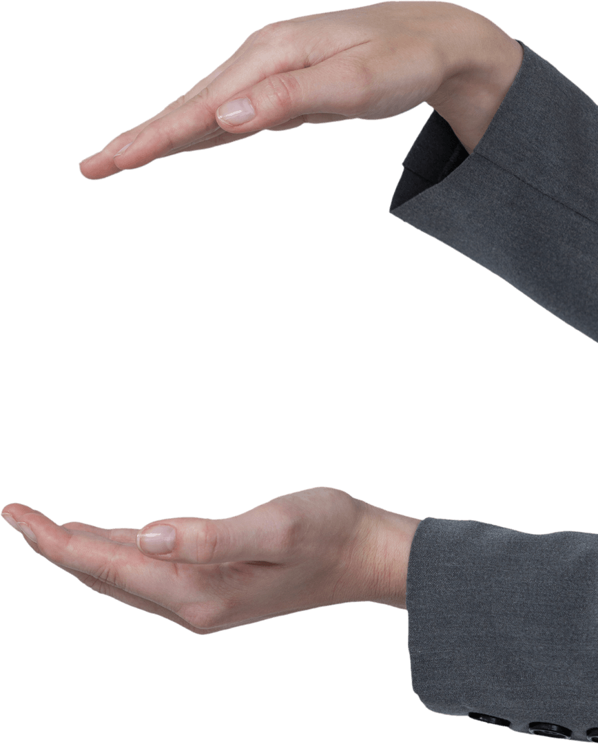 Transparent Gesturing Hands Showing Holding Empty Space - Download Free Stock Images Pikwizard.com