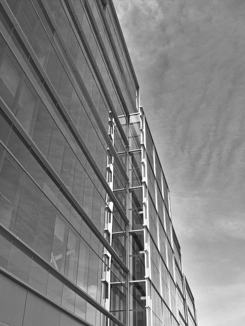 Modern Glass Building with Architectural Detail