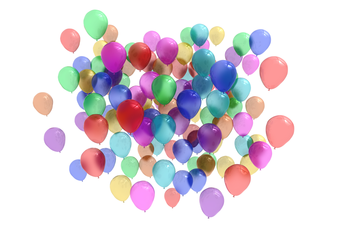 Colorful Balloons Bunch on Transparent Background for Celebration and Party - Download Free Stock Images Pikwizard.com