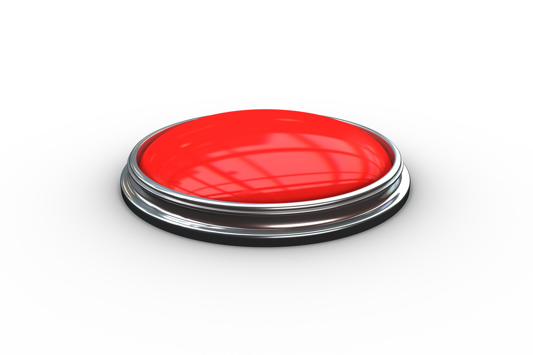 Glossy Red Button with Chrome Rim Transparent Background - Download Free Stock Images Pikwizard.com