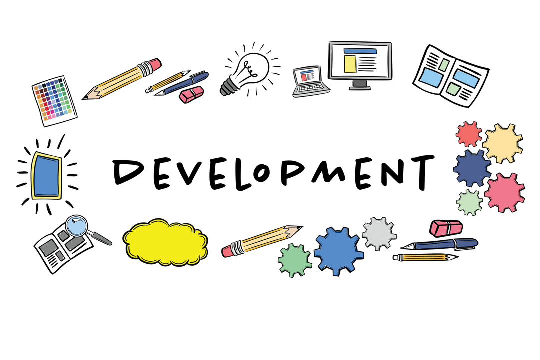 Creative Design and Development Tools on Transparent Background