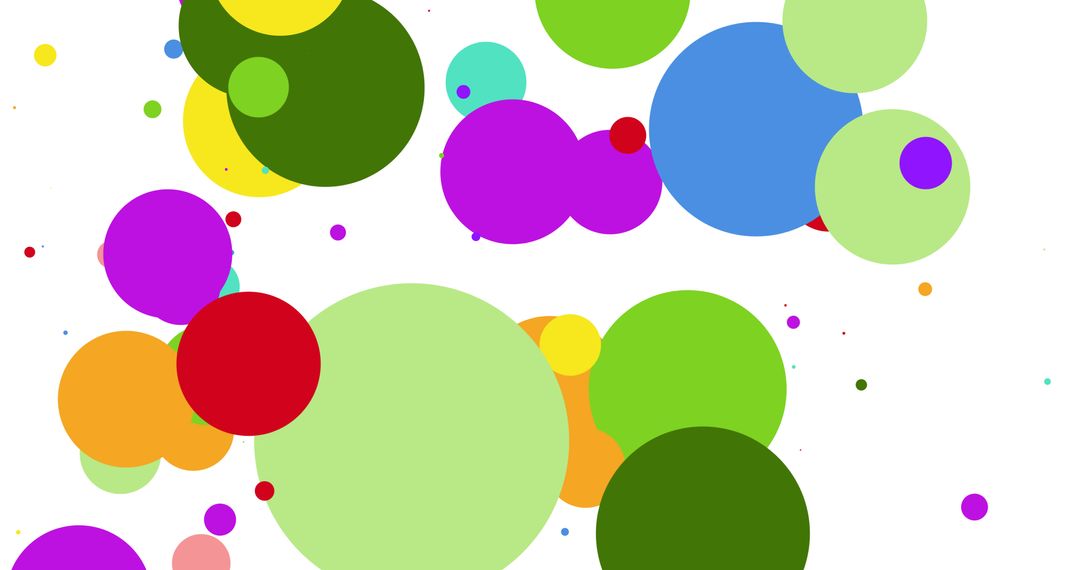 Vibrant Colorful Dots on White Background