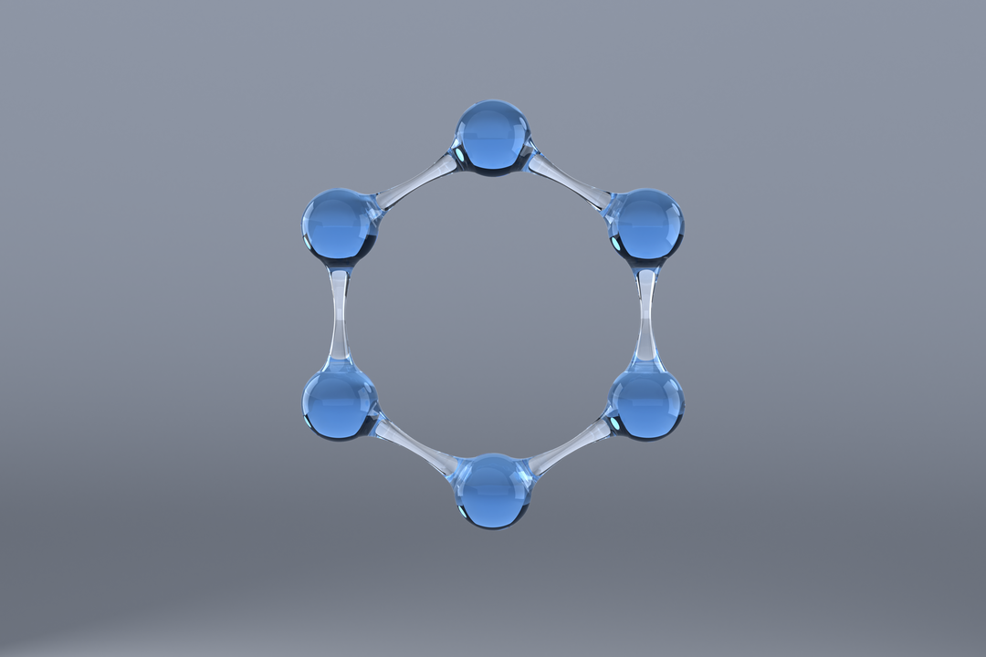 Close-Up of Transparent Blue Molecule Model - Download Free Stock Images Pikwizard.com