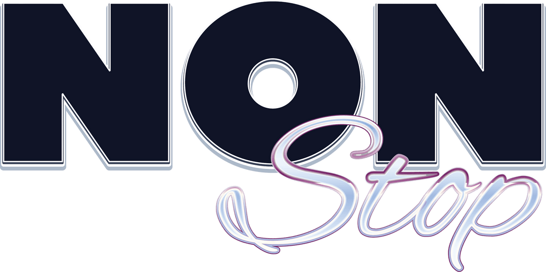 Bold 'Non Stop' Text Graphic with Transparent Background