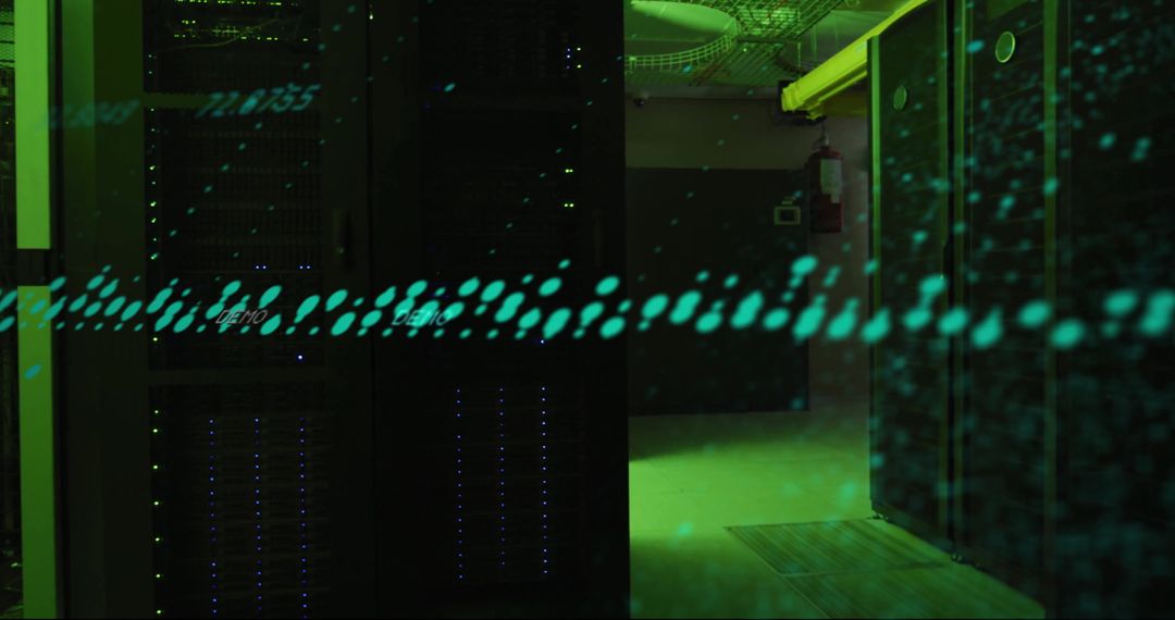 Digital Data Streaming Across Modern Server Room