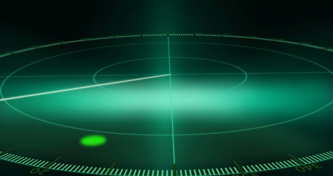 Green Radar Scope Against Dark Background for Analytic Visualization