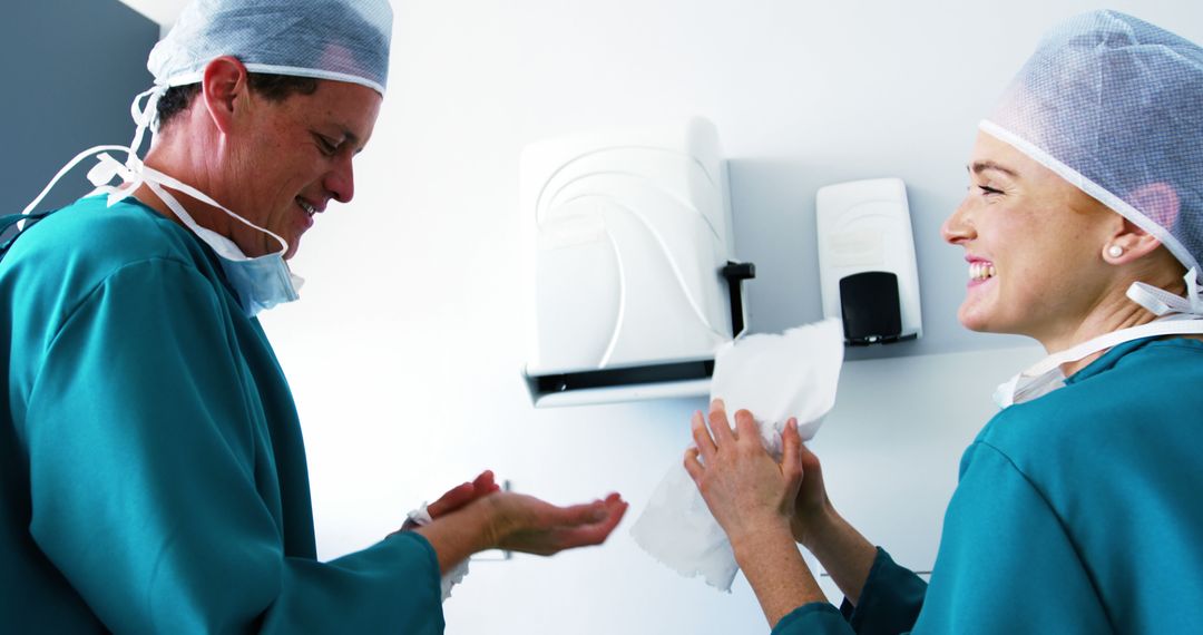 Medical Professionals Washing Hands Before Surgery - Free Images, Stock Photos and Pictures on Pikwizard.com