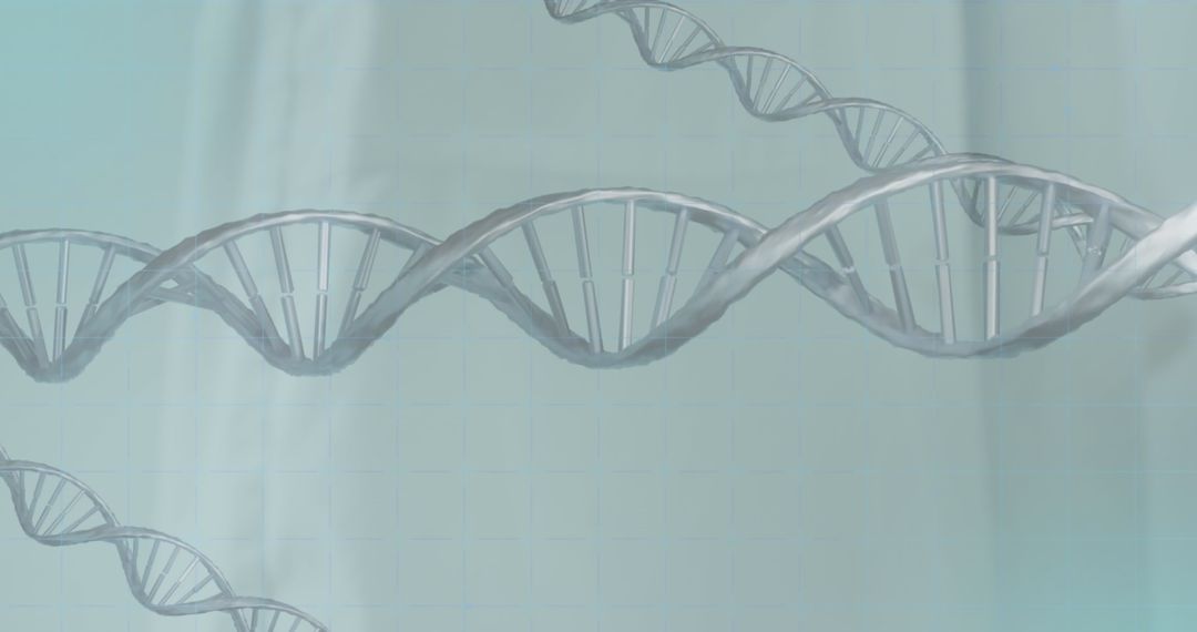 Digital Interface Showing DNA Strands and Stethoscope Interaction