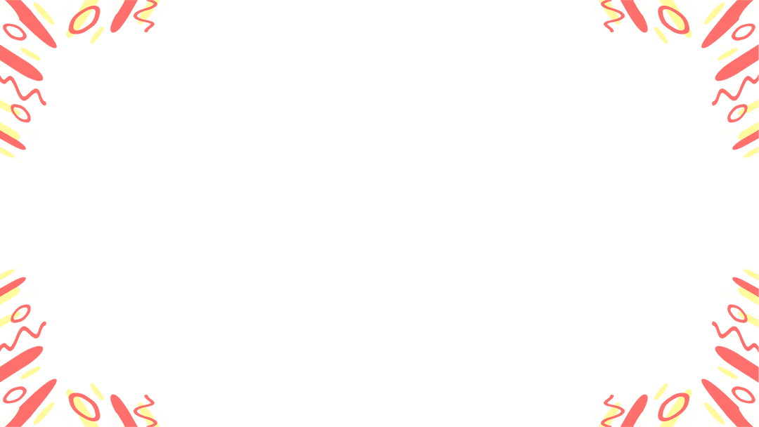 Vibrant Ornate Border with Colorful Teardrop-Oval Pattern on Transparent Background