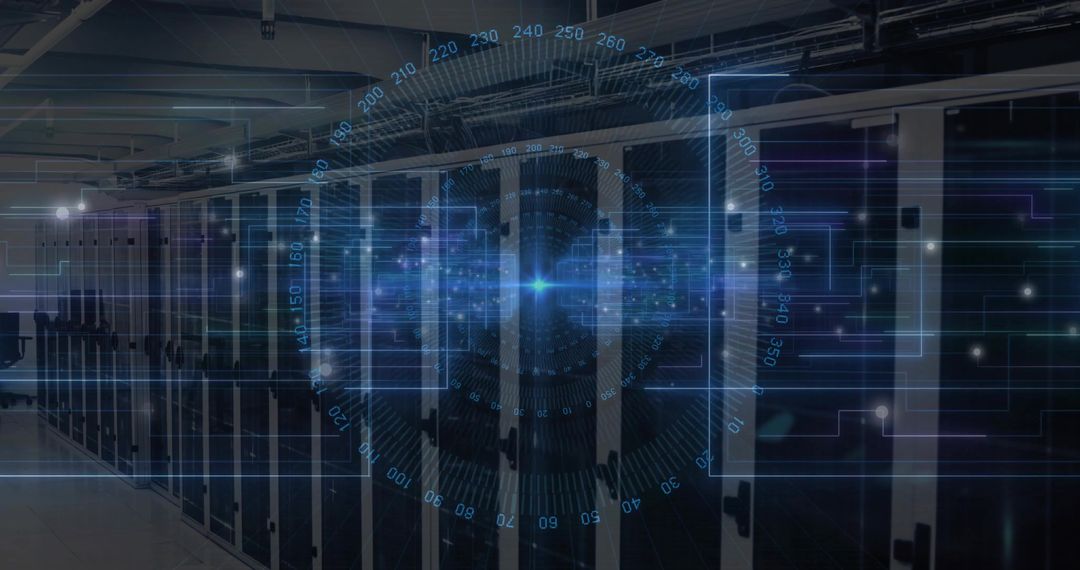 Futuristic Holographic Interface over Data Center Server Racks