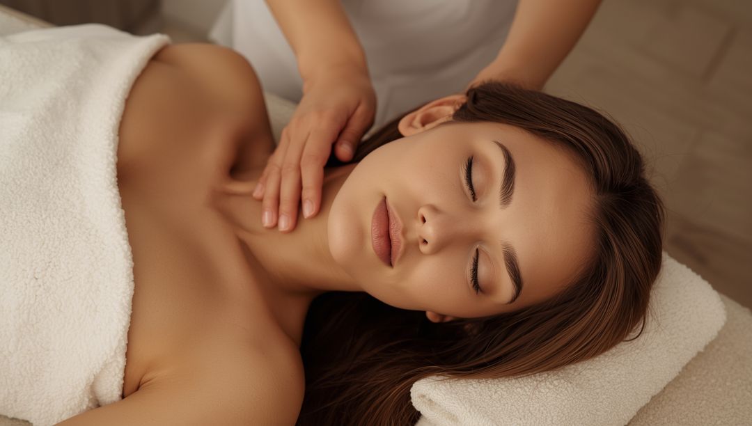 Relaxing Neck Massage in Spa Setting with Calming Atmosphere