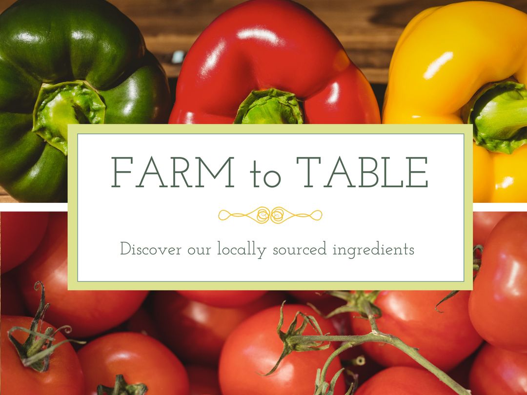 Fresh Farm to Table Produce with Vibrant Bell Peppers and Tomatoes