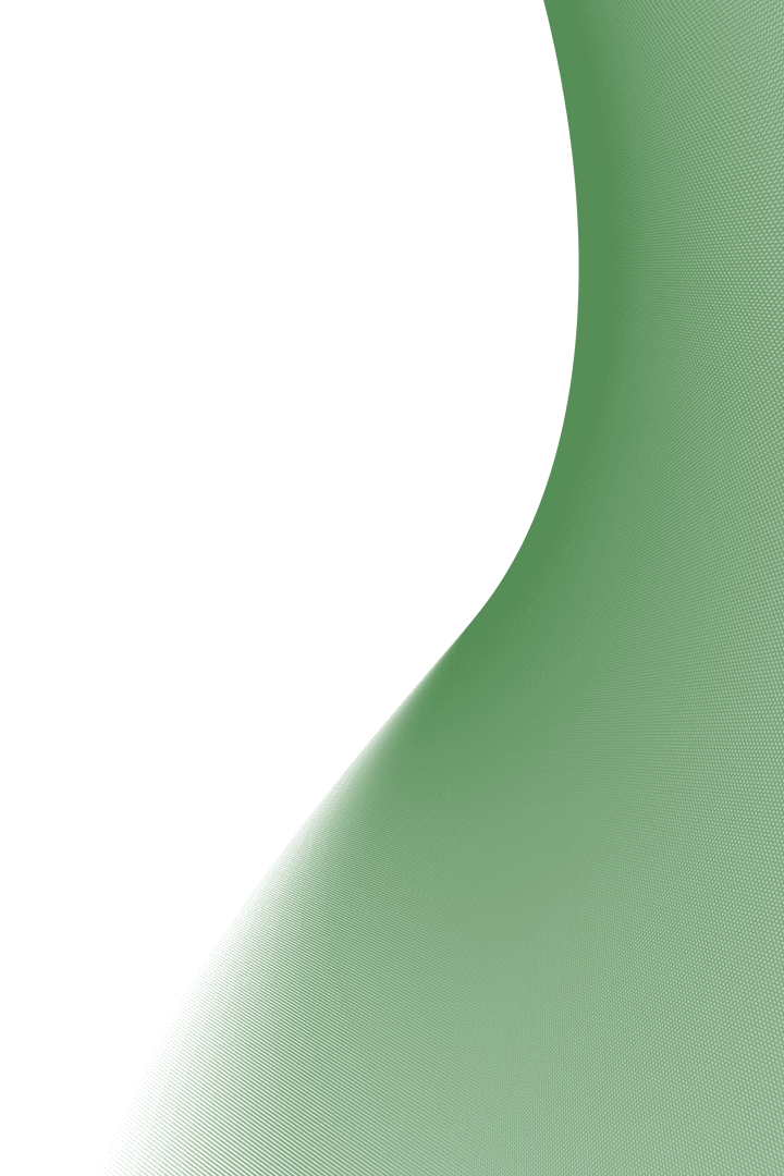 Elegant Green Wave with Copy Space on Transparent Background