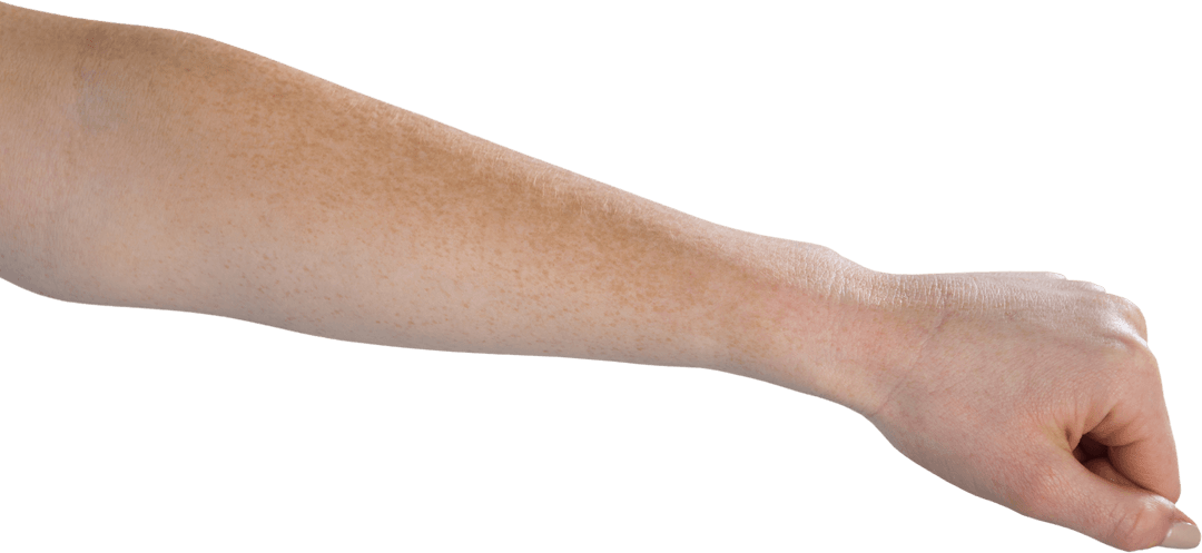 Transparent Arm Hand Gesture Isolated on White Background