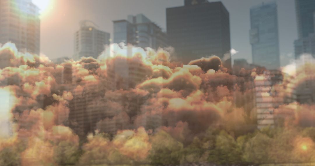 Cloudscapes and Digital Connectivity Over Urban Skyscrapers