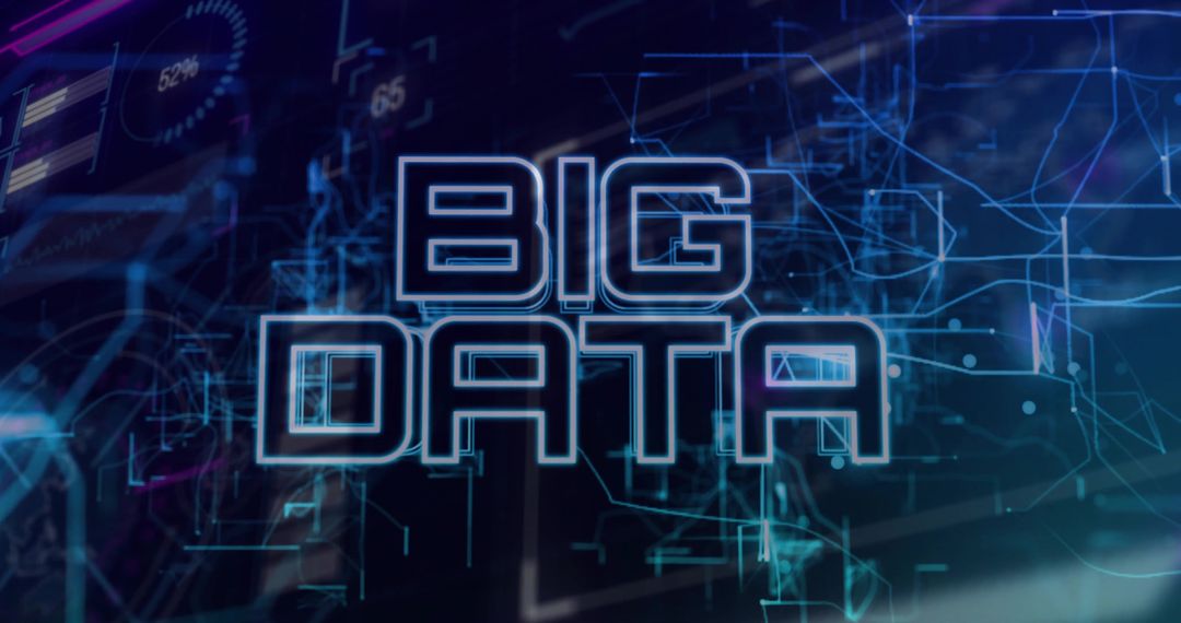 Futuristic Technology Big Data Concept with Digital Interface