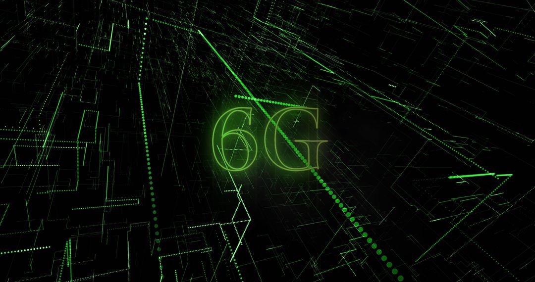 6G Technology Concept with Digital Interface Animation
