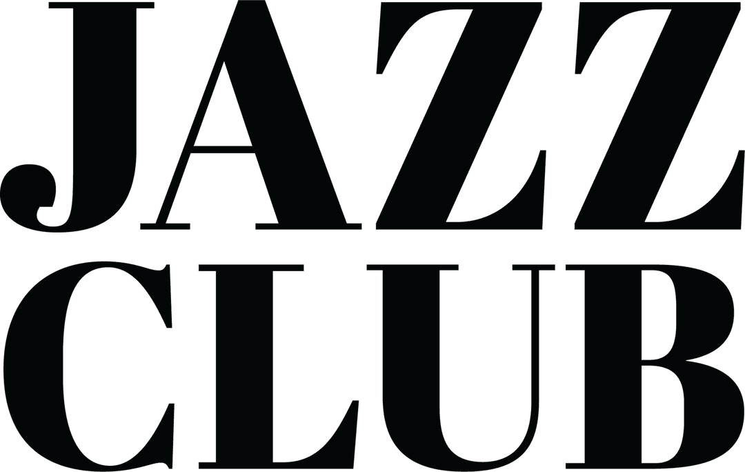 Black Text Jazz Club on Transparent Background for Design