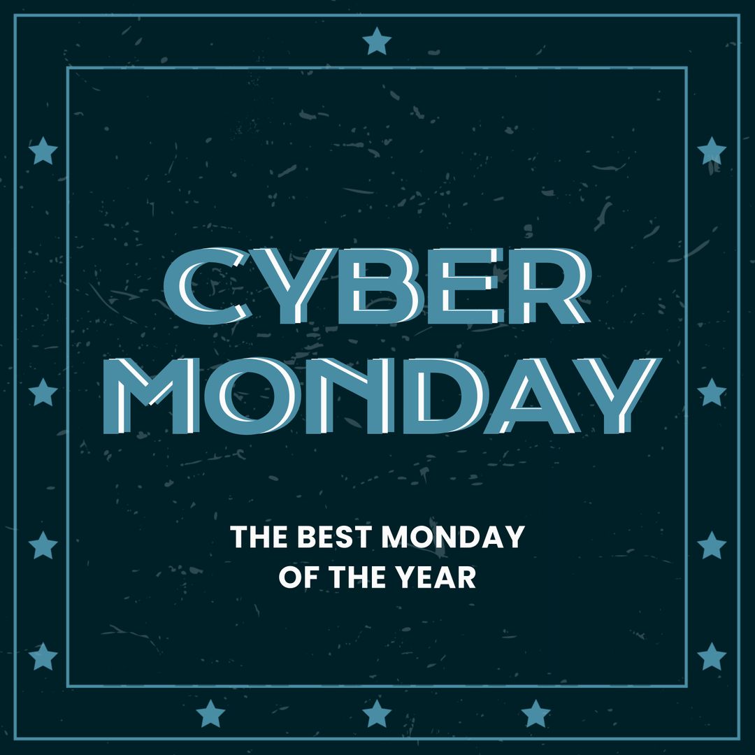 Cyber Monday Sales Promotion Graphic with Star Frame