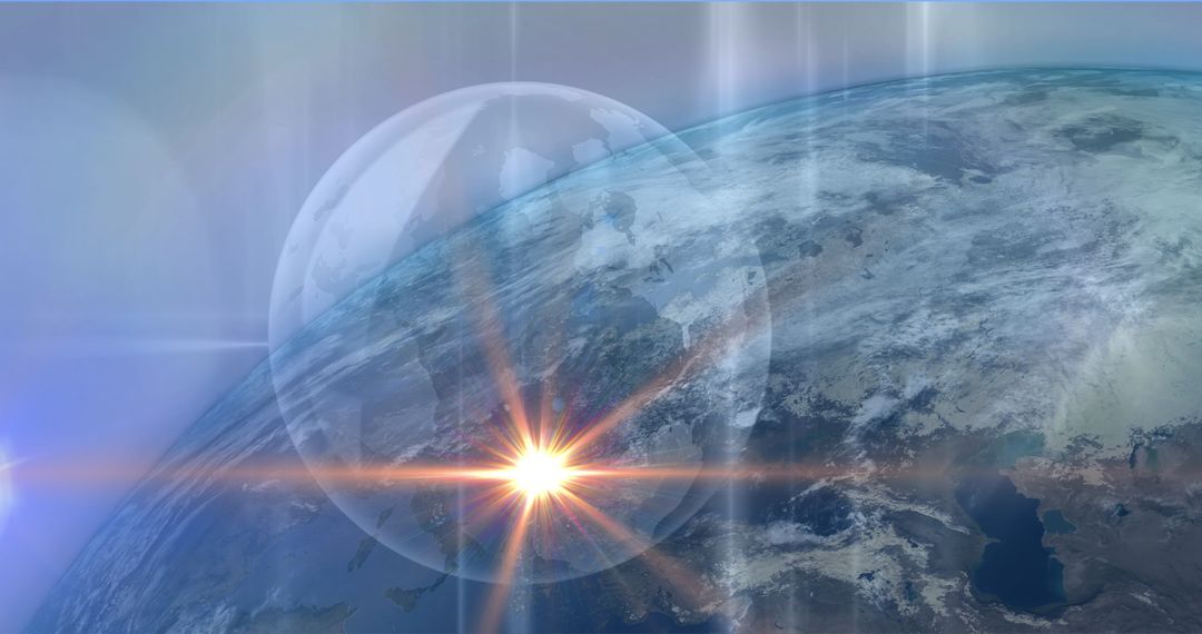 Technological Luminescence: Global Digital Connection Concept