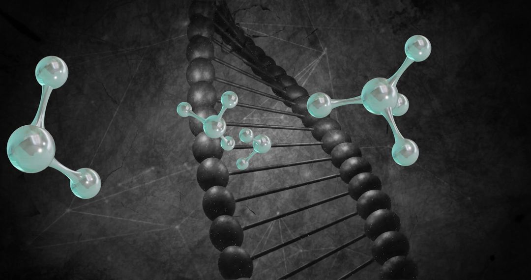 Molecular Interaction with Spinning DNA Helix