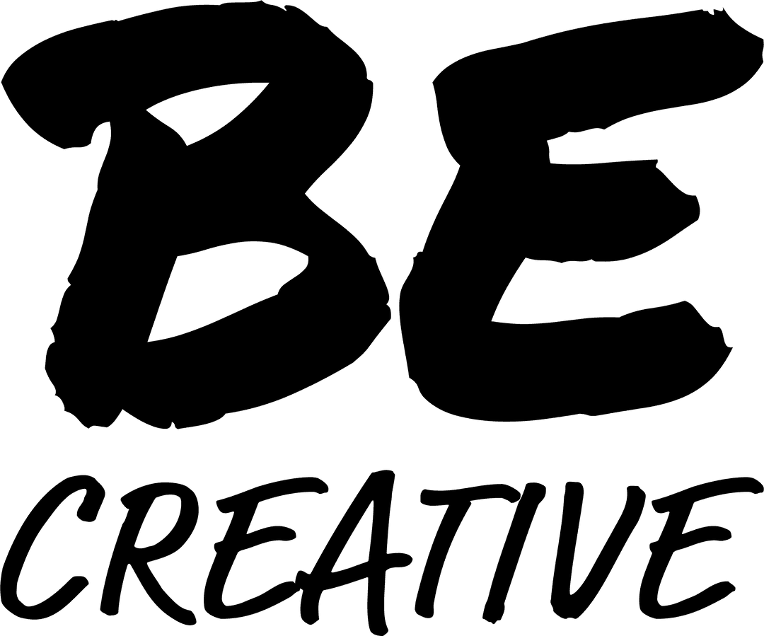 Be Creative Text Design on Transparent Background Isolated