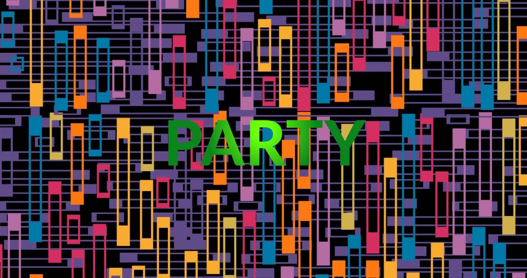 Electrifying Party Colorful Geometric Background Design