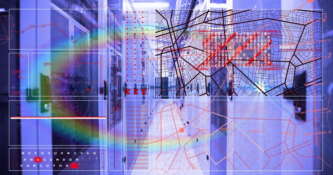 Futuristic Data Center with Network Topology Overlay