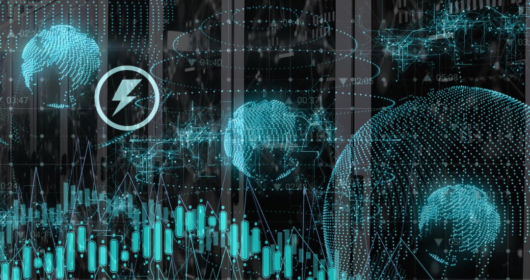 Digital Network and Data Processing Overlapping Technology Imagery