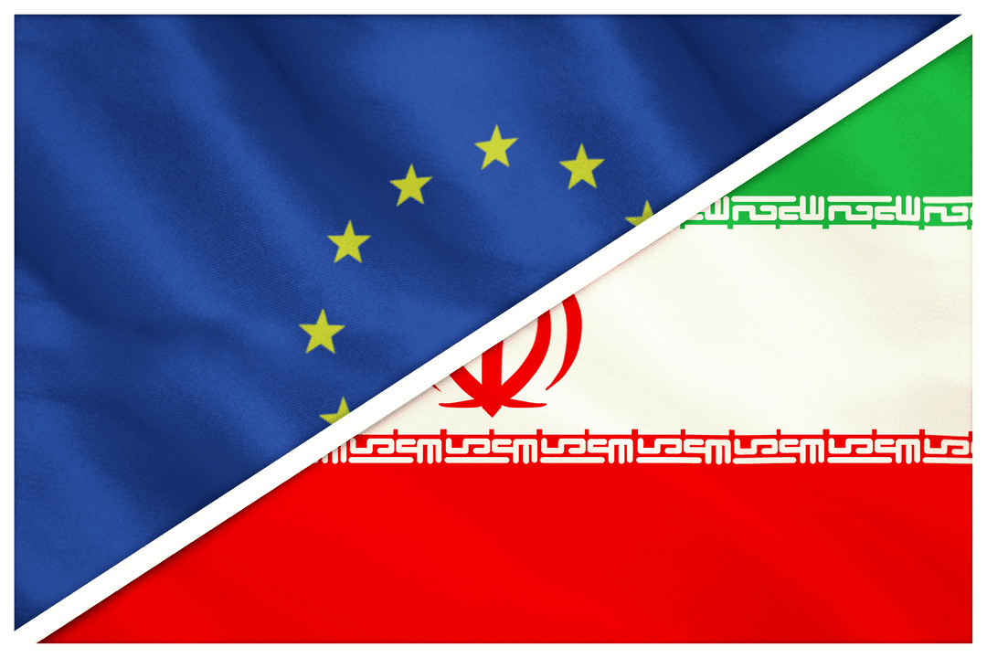 Transparent Composite of European and Iranian National Flags