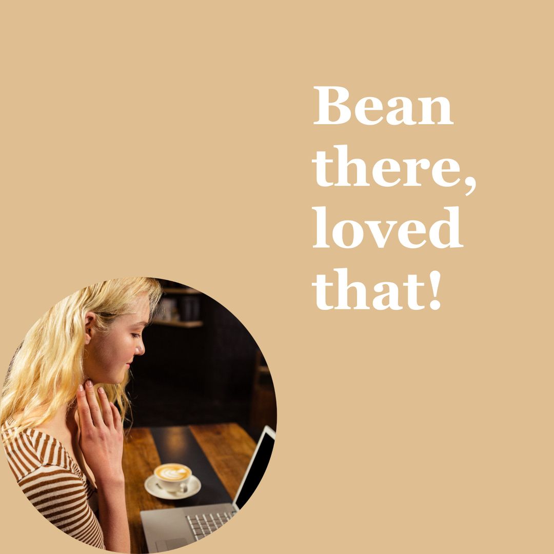 Coffee Lover Using Laptop in Modern Cafe Setting