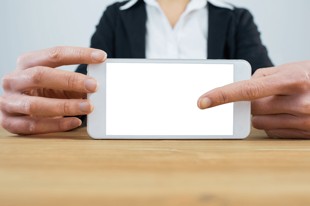 Businesswoman Presenting Digital Content on Transparent Tablet Screen