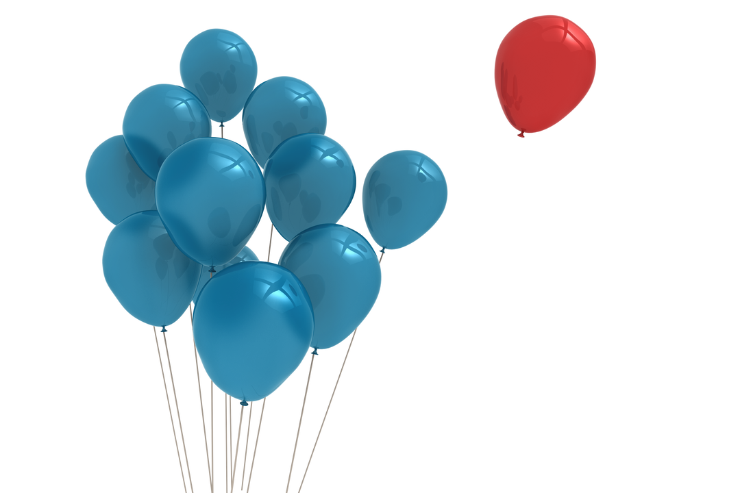 Colorful Blue Red Balloon Arrangement on Transparent Background for Celebrations - Download Free Stock Images Pikwizard.com