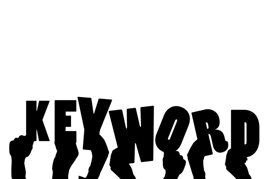 Keyword Text Illustration on Transparent Background Network Design